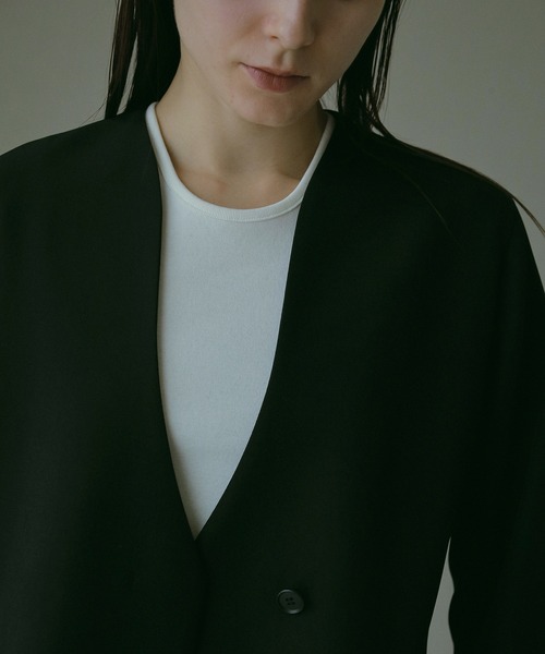 MANOF（マノフ）の「COLLARLESS JACKET（その他アウター・レディース・ベージュ/ブラック・S/M）」の17枚目の写真