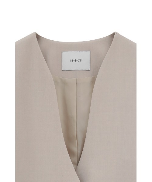 MANOF（マノフ）の「COLLARLESS JACKET（その他アウター・レディース・ベージュ/ブラック・S/M）」の20枚目の写真