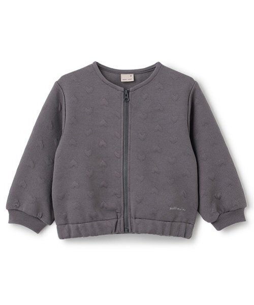 petit main（プティマイン）の「【リンク/花粉防止】ハートzip羽織り(キッズサイズ)（ノーカラージャケット・キッズ・ライトピンク/イエロー/オフホワイト/グレー・100cm/110cm/90cm/80ｃｍ/130cm/120cm）」の11枚目の写真