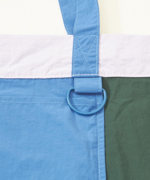 CUBE SUGAR（キューブシュガー）の「ナイロン配色トートバッグ（トートバッグ・レディース・ベージュ/ピンク/グリーン・M）」の22枚目の写真