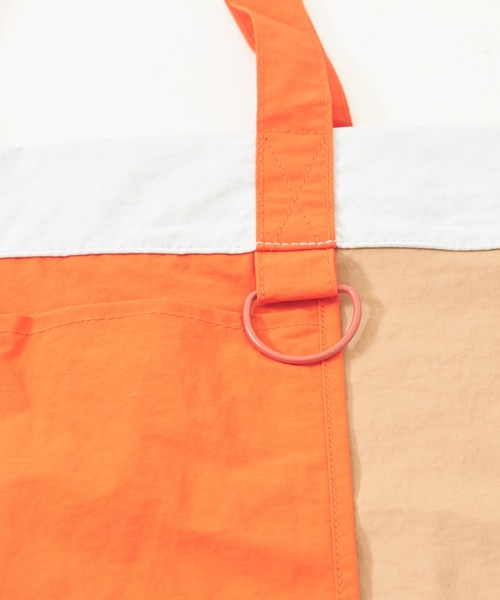 CUBE SUGAR（キューブシュガー）の「ナイロン配色トートバッグ（トートバッグ・レディース・ベージュ/ピンク/グリーン・M）」の14枚目の写真