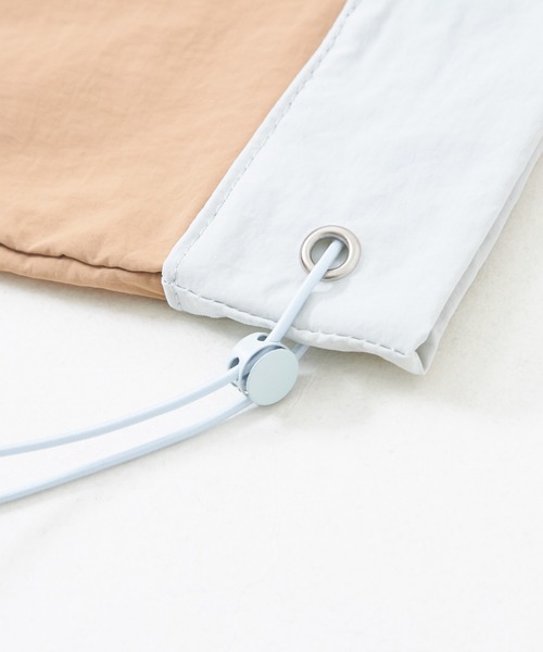 CUBE SUGAR（キューブシュガー）の「ナイロン配色トートバッグ（トートバッグ・レディース・ベージュ/ピンク/グリーン・M）」の15枚目の写真