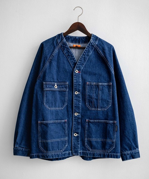 新品　クリフメイヤー　ノーカラーデニムジャケット 新品 クリフメイヤー ノーカラーデニムジャケット