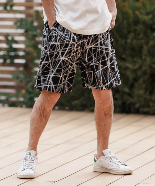CAMBIO（カンビオ）の「mp13373-Radiation Pattern Shorts ショートパンツ（その他パンツ・メンズ・ホワイト/ベージュ/ブラック・S/M/L）」の2枚目の写真