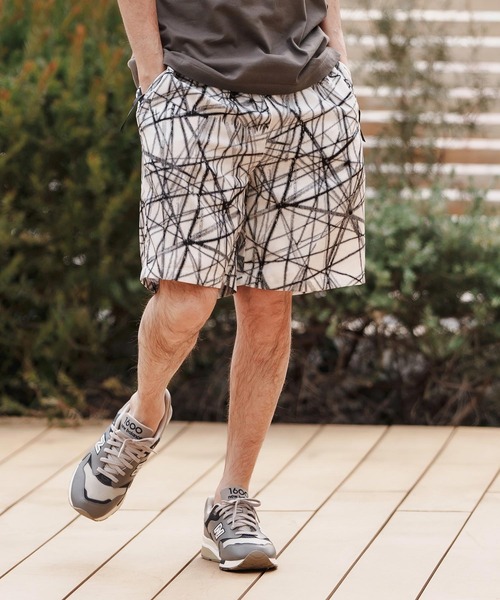 CAMBIO（カンビオ）の「mp13373-Radiation Pattern Shorts ショートパンツ（その他パンツ・メンズ・ホワイト/ベージュ/ブラック・S/M/L）」の4枚目の写真
