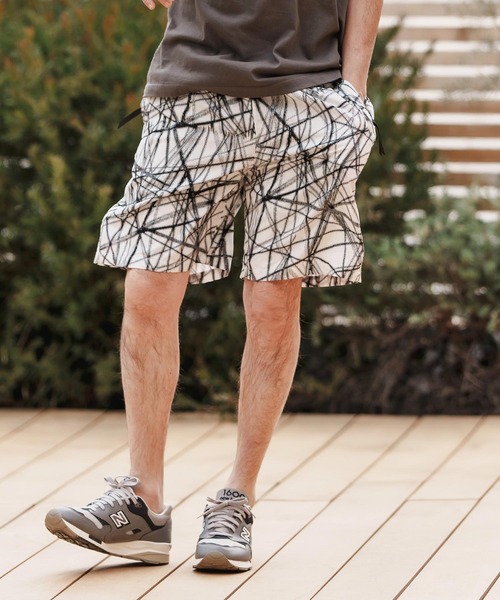 CAMBIO（カンビオ）の「mp13373-Radiation Pattern Shorts ショートパンツ（その他パンツ・メンズ・ホワイト/ベージュ/ブラック・S/M/L）」の6枚目の写真
