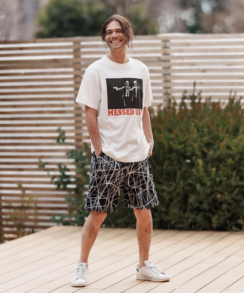 CAMBIO（カンビオ）の「mp13373-Radiation Pattern Shorts ショートパンツ（その他パンツ・メンズ・ホワイト/ベージュ/ブラック・S/M/L）」の12枚目の写真