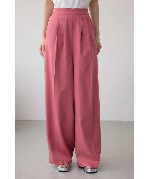 AZUL by moussy（アズールバイマウジー）の「フロントタックイージーワイドパンツ（スラックス・レディース・ピンク/ライトグレー/ブラック系その他/ブラック/グレー系その他・SMALL/MEDIUM）」の7枚目の写真