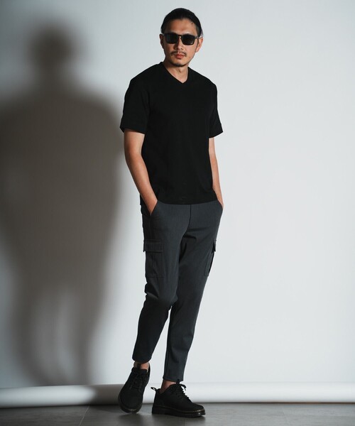 RATTLE TRAP(ラトルトラップ)の「シルケットスムースVネックTシャツ(Tシャツ/カットソー・メンズ・ホワイト/ブラック・S/M/L/LL)」の8枚目の写真