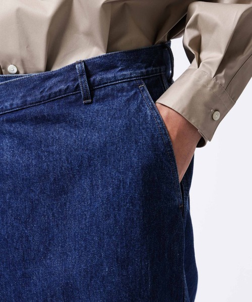 セール】「ASSEMBLANC」ラップディティールデニムトラウザー（デニム