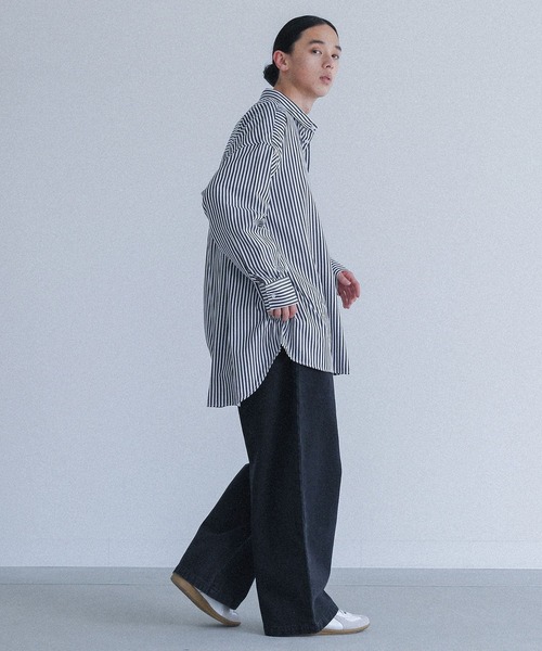 ♡ebure ストライプ柄シャツ EBURE(エブール) ストライプシャツワンピース3510300358