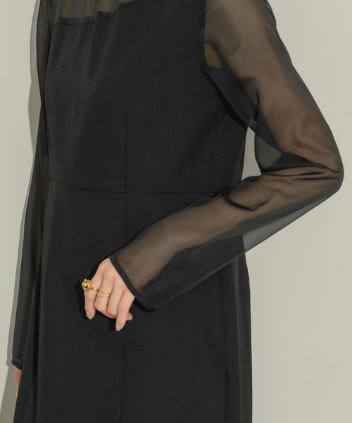 NEUNA（ヌナ）の「シアーアシメペンシルワンピース（ワンピース・レディース・ブラック・LARGE/MEDIUM）」の16枚目の写真