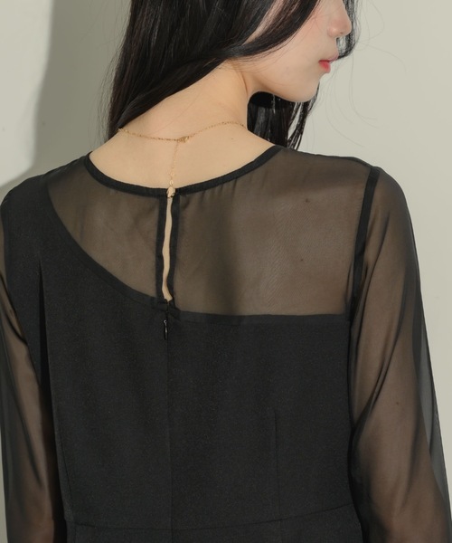 NEUNA（ヌナ）の「シアーアシメペンシルワンピース（ワンピース・レディース・ブラック・LARGE/MEDIUM）」の14枚目の写真