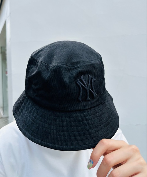 MLB（メジャーリーグベースボール）の「MLB /【MLB】日本未発売モデル MLB korea エムエルビー コリア 総柄 モノグラム バケットハット 刺繍 / 32CPHE111（ハット・レディース・ベージュ/ブラック・FREE）」の10枚目の写真