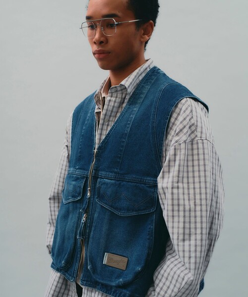 【ファッション通販】 PUBLIC VEST（ベスト JEAN Wrangler】ROPELOGO × TOKYO トップス