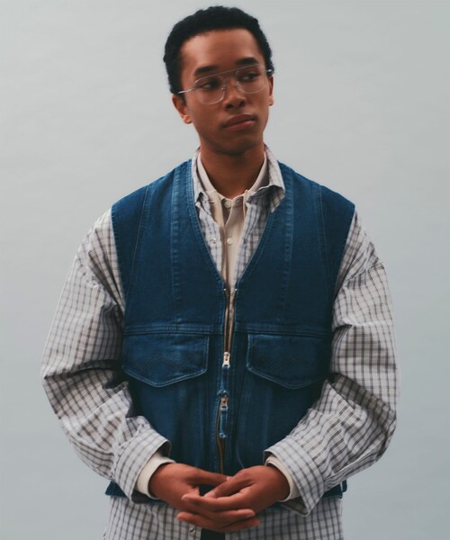 最終値下げ!PUBLIC TOKYO PERTEXベスト PUBLIC TOKYO × Wrangler】ROPELOGO JEAN VEST（ベスト