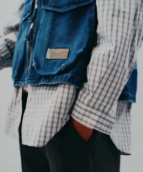 PUBLIC TOKYO × Wrangler】ROPELOGO JEAN VEST（ベスト