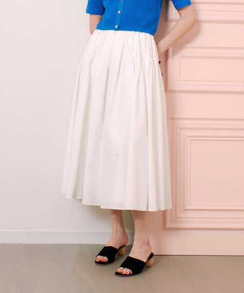 2024aw パピエ Enfant wrapped skirt white WRAP SKIRT / WHITE - THE SUNNY