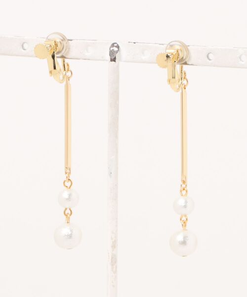 tone(トーン)の「【As】【金属アレルギー対応】NO.172 コットンパール ロングスティックイヤリング(ニッケルフリー)(MA)(イヤリング・レディース・ゴールド系2/シルバー系2/シルバー/ゴールド/ゴールド系3/シルバー系3・FREE)」の7枚目の写真
