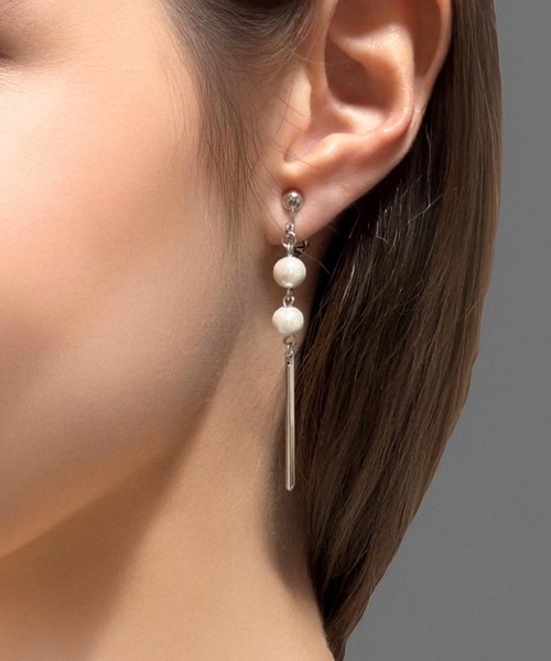 tone(トーン)の「【As】【金属アレルギー対応】NO.172 コットンパール ロングスティックイヤリング(ニッケルフリー)(MA)(イヤリング・レディース・ゴールド系2/シルバー系2/シルバー/ゴールド/ゴールド系3/シルバー系3・FREE)」の9枚目の写真