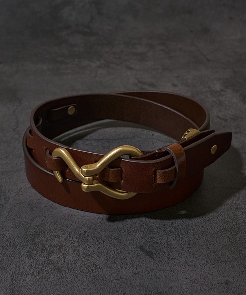 Lee（リー）の「【Lee】レザーフックベルト（ベルト・メンズ・ダークブラウン/ブラック/ブラウン・FREE）」の2枚目の写真