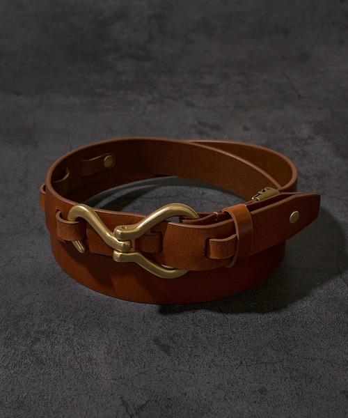 Lee（リー）の「【Lee】レザーフックベルト（ベルト・メンズ・ダークブラウン/ブラック/ブラウン・FREE）」の3枚目の写真