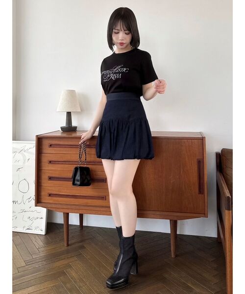 dazzlin（ダズリン）の「バリエバルーンミニスカート（スカート・レディース・オフホワイト/ブラック/インディゴブルー・SMALL/MEDIUM）」の7枚目の写真