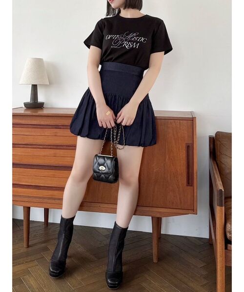 dazzlin（ダズリン）の「バリエバルーンミニスカート（スカート・レディース・オフホワイト/ブラック/インディゴブルー・SMALL/MEDIUM）」の9枚目の写真