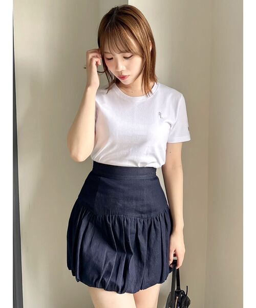 dazzlin（ダズリン）の「バリエバルーンミニスカート（スカート・レディース・オフホワイト/ブラック/インディゴブルー・SMALL/MEDIUM）」の12枚目の写真