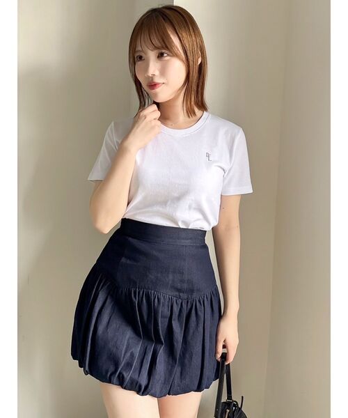 dazzlin（ダズリン）の「バリエバルーンミニスカート（スカート・レディース・オフホワイト/ブラック/インディゴブルー・SMALL/MEDIUM）」の13枚目の写真