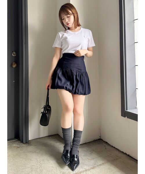 dazzlin（ダズリン）の「バリエバルーンミニスカート（スカート・レディース・オフホワイト/ブラック/インディゴブルー・SMALL/MEDIUM）」の15枚目の写真