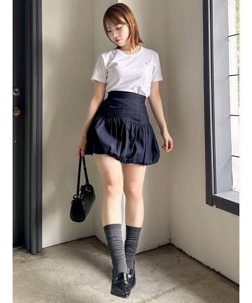 dazzlin（ダズリン）の「バリエバルーンミニスカート（スカート・レディース・オフホワイト/ブラック/インディゴブルー・SMALL/MEDIUM）」の18枚目の写真