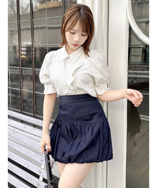 dazzlin（ダズリン）の「バリエバルーンミニスカート（スカート・レディース・オフホワイト/ブラック/インディゴブルー・SMALL/MEDIUM）」の20枚目の写真