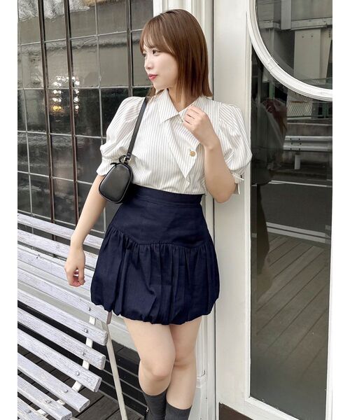 dazzlin（ダズリン）の「バリエバルーンミニスカート（スカート・レディース・オフホワイト/ブラック/インディゴブルー・SMALL/MEDIUM）」の21枚目の写真