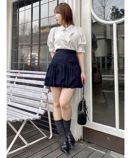 dazzlin（ダズリン）の「バリエバルーンミニスカート（スカート・レディース・オフホワイト/ブラック/インディゴブルー・SMALL/MEDIUM）」の22枚目の写真