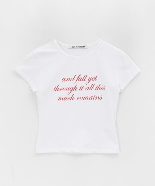 tシャツ 「MADE」 ラボンレタリングキャップスリーブ半袖Tシャツ レディース セール】[MADE] ラボンレタリングキャップスリーブ半袖Tシャツ
