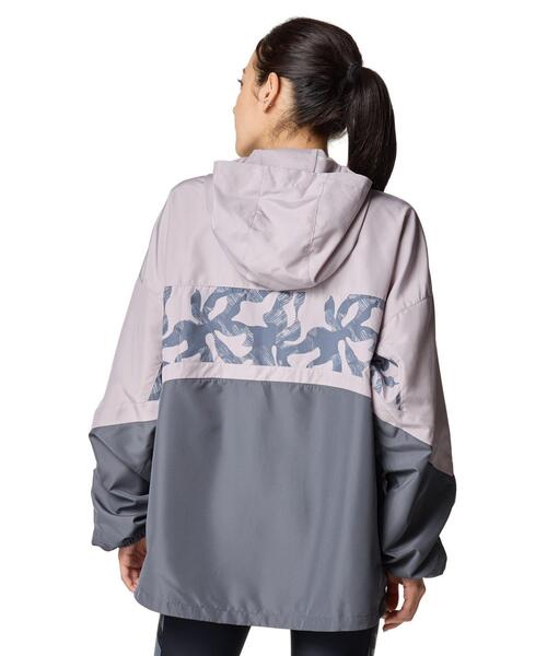 UNDER ARMOUR(アンダーアーマー)の「UAメッシュ ライナー ウーブン プリント フルジップ フーディー(トレーニング/レディース)(その他アウター・レディース・ブラック×グレー・XL/L/S/M)」の2枚目の写真
