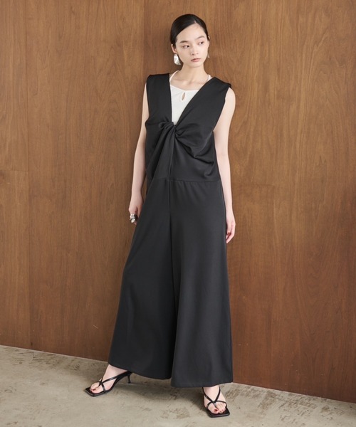 AIC.（エーアイシー）の「２WAYノットデザインオールインワン（つなぎ/オールインワン・レディース・チャコールグレー/ブラック・FREE）」の6枚目の写真