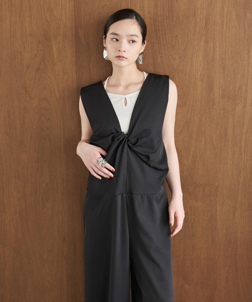 AIC.（エーアイシー）の「２WAYノットデザインオールインワン（つなぎ/オールインワン・レディース・チャコールグレー/ブラック・FREE）」の8枚目の写真