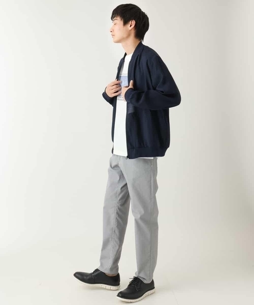 a.v.v（アーヴェヴェ）の「【洗濯機で洗える】シアーリブブルゾン（ブルゾン・メンズ・ネイビー/ブラック・46/48/50）」の19枚目の写真