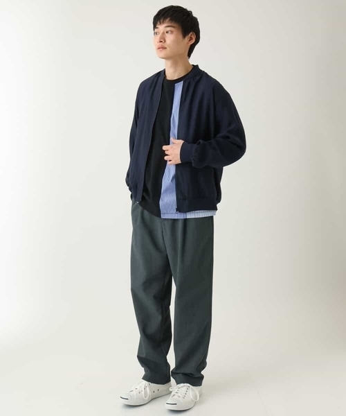 a.v.v（アーヴェヴェ）の「【洗濯機で洗える】シアーリブブルゾン（ブルゾン・メンズ・ネイビー/ブラック・46/48/50）」の22枚目の写真