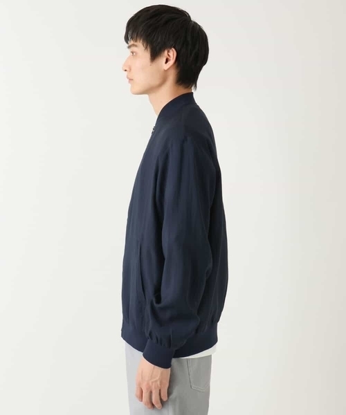 a.v.v（アーヴェヴェ）の「【洗濯機で洗える】シアーリブブルゾン（ブルゾン・メンズ・ネイビー/ブラック・46/48/50）」の7枚目の写真