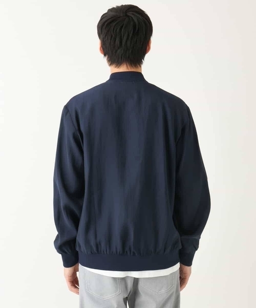 a.v.v（アーヴェヴェ）の「【洗濯機で洗える】シアーリブブルゾン（ブルゾン・メンズ・ネイビー/ブラック・46/48/50）」の8枚目の写真