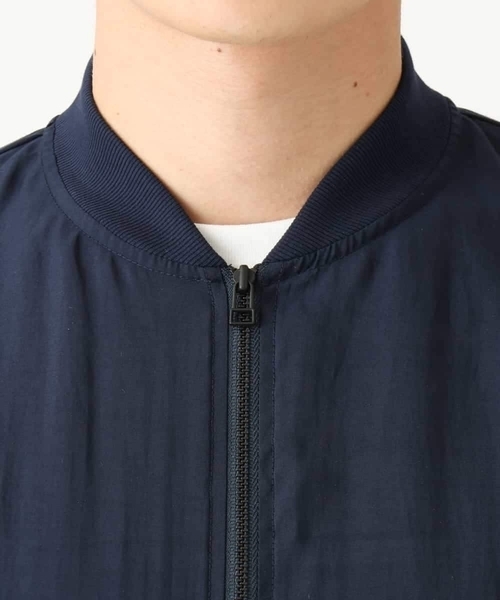 a.v.v（アーヴェヴェ）の「【洗濯機で洗える】シアーリブブルゾン（ブルゾン・メンズ・ネイビー/ブラック・46/48/50）」の9枚目の写真