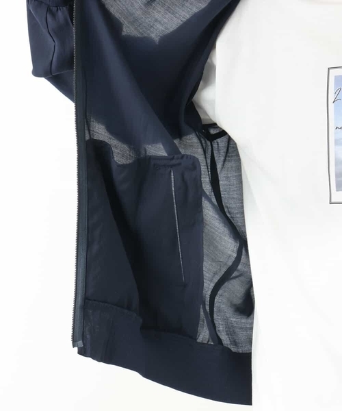 a.v.v（アーヴェヴェ）の「【洗濯機で洗える】シアーリブブルゾン（ブルゾン・メンズ・ネイビー/ブラック・46/48/50）」の13枚目の写真