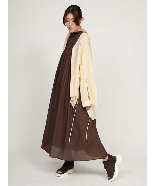 emmi（エミ）の「ワッシャーフレアーワンピース（ワンピース）」 - WEAR