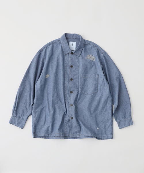 EDIFICE(エディフィス)の「tatamass(タタマス) CHAMBRAY SHIRT(シャツ/ブラウス・メンズ・ブルー/ネイビー・LARGE/MEDIUM)」の2枚目の写真