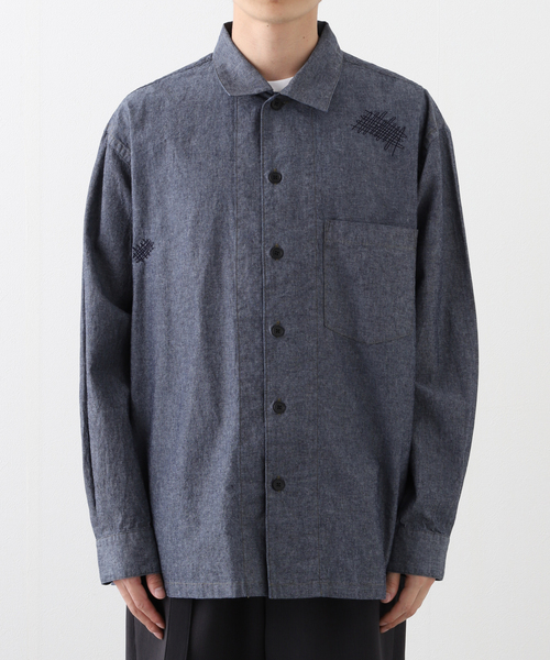 EDIFICE(エディフィス)の「tatamass(タタマス) CHAMBRAY SHIRT(シャツ/ブラウス・メンズ・ブルー/ネイビー・LARGE/MEDIUM)」の9枚目の写真