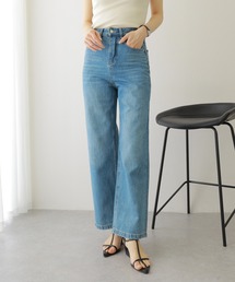 LAULEN（ローレン）の「washed straight denim pants /ウォッシュ加工 ハイウエスト ストレート デニム パンツ（デニムパンツ・レディース）」