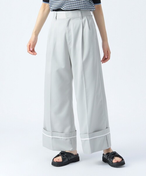 BEAMS HEART(ビームスハート)の「ターンバック ワイド スラックス(S~M)(スラックス・レディース・ブラック系その他2/チャコールグレー/ベージュ・SMALL/MEDIUM)」の9枚目の写真